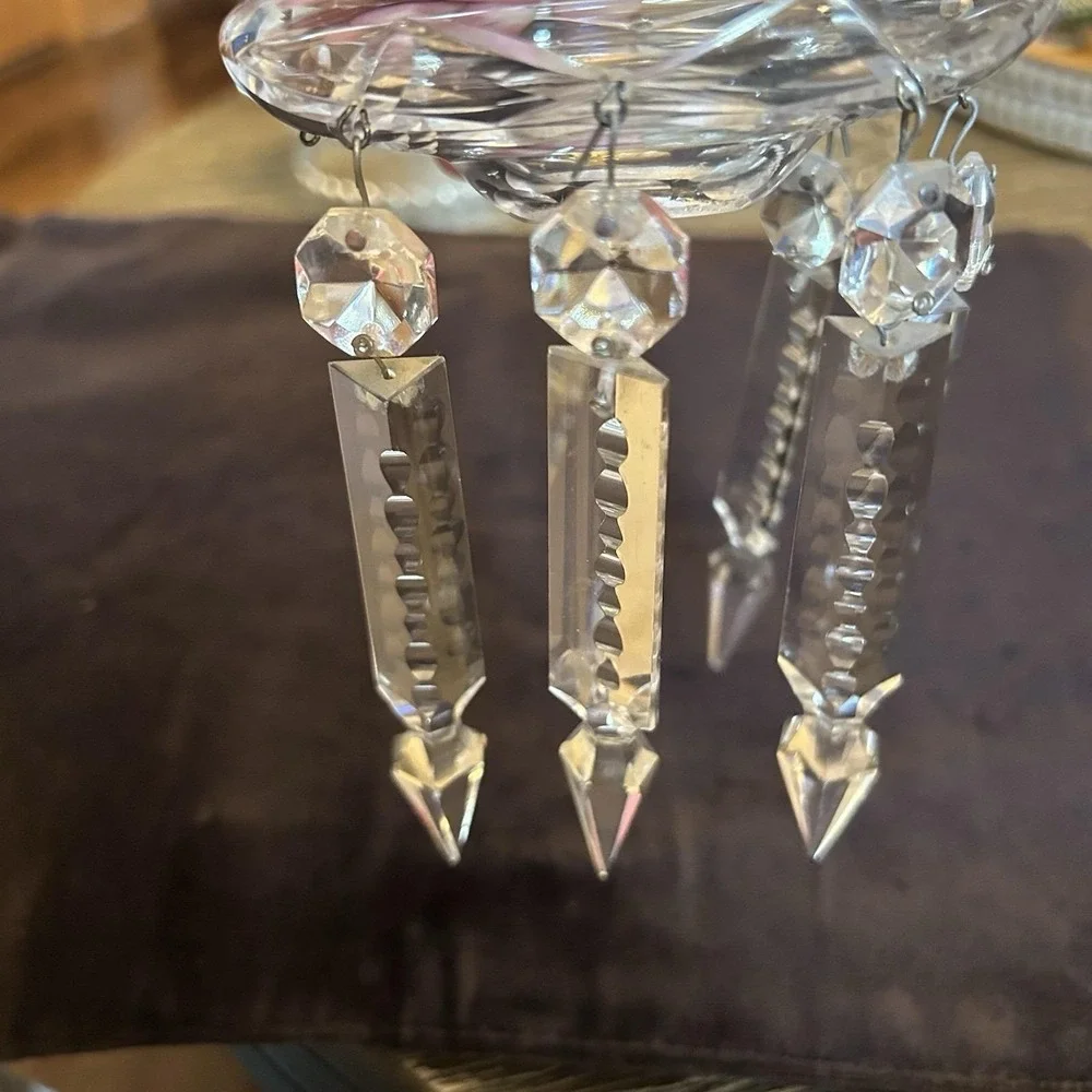 5 Antique Vintage Crystal Glass French Gothic Prism Chandelier LampvPart Luster
